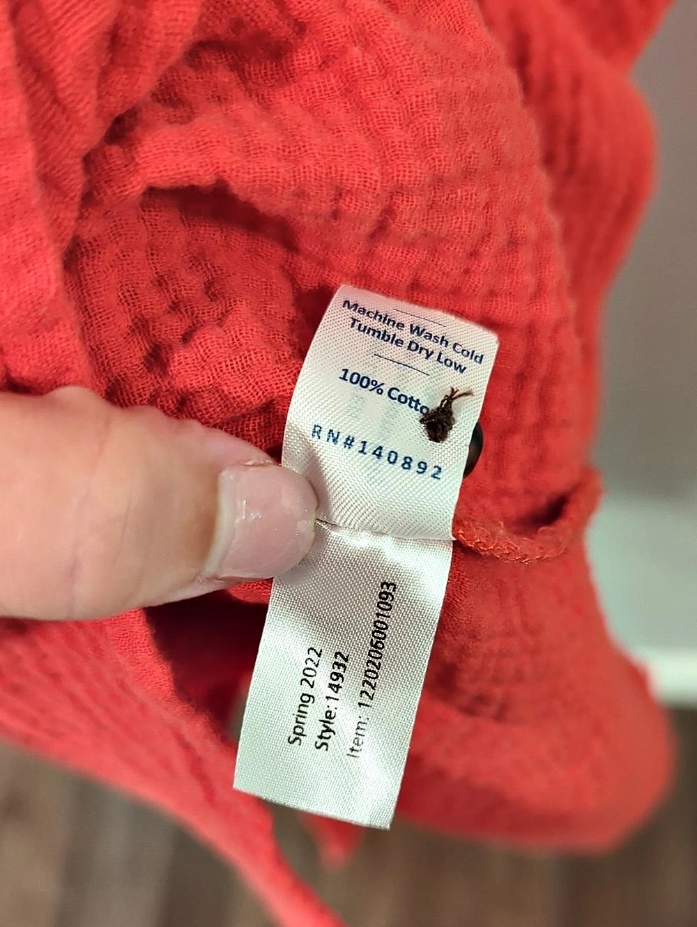 Marine Layer Willow Doublecloth Midi Dress in Red size Small Pockets 100% Cotton image 6